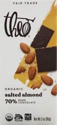Theo Organic 70% Salted Almond Dark Chocolate 3 oz