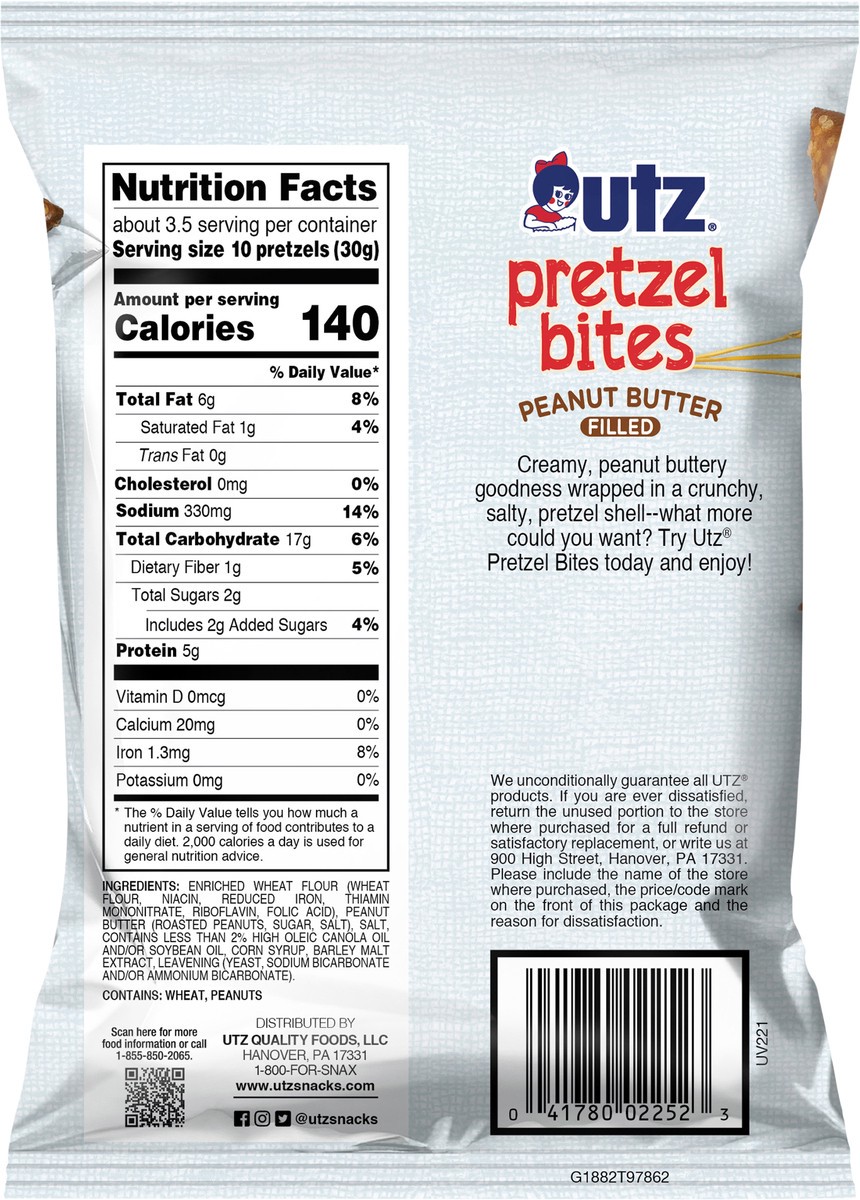 slide 4 of 11, Utz Peanut Butter Pretzel Bites 3.5 oz, 3.5 oz