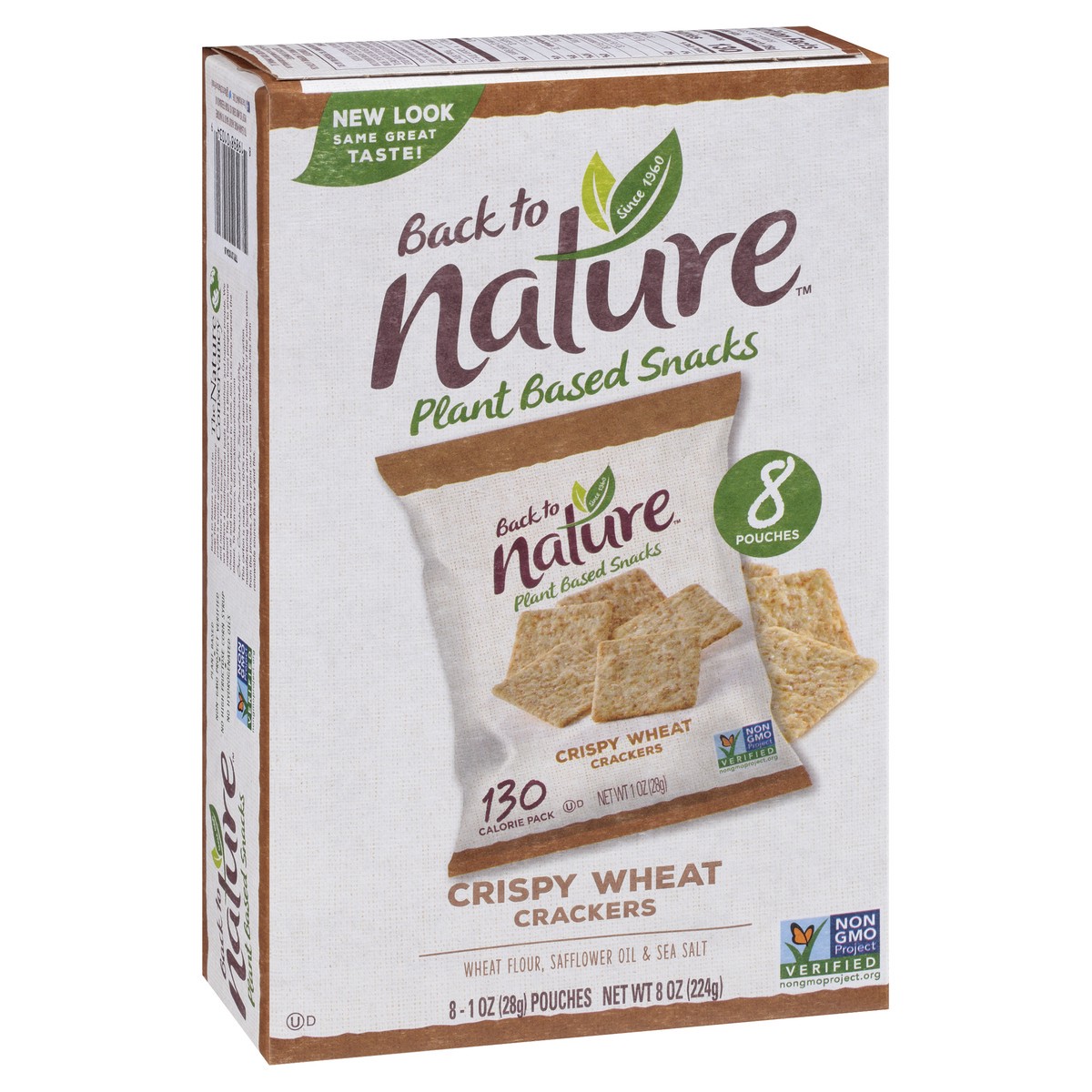 slide 11 of 11, Back to Nature™ Crispy Wheat Crackers 8-1 oz. Pouches, 8 oz