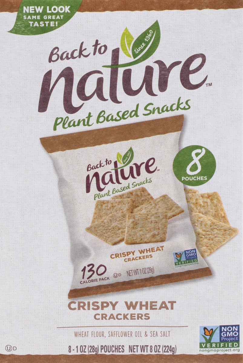 slide 5 of 11, Back to Nature™ Crispy Wheat Crackers 8-1 oz. Pouches, 8 oz