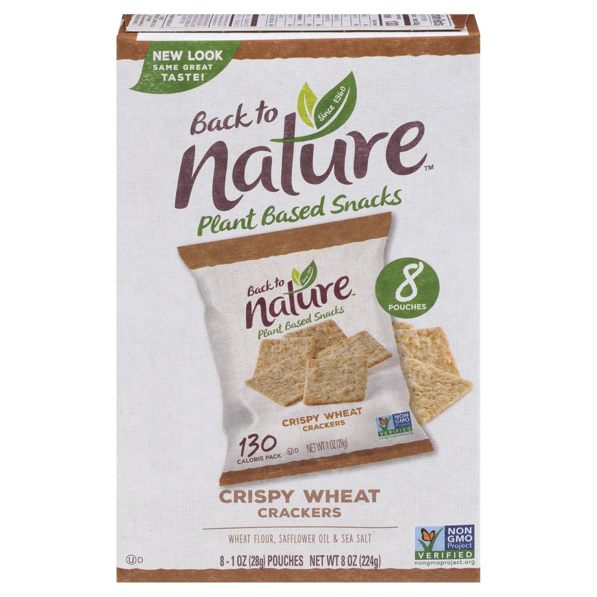 slide 7 of 11, Back to Nature™ Crispy Wheat Crackers 8-1 oz. Pouches, 8 oz