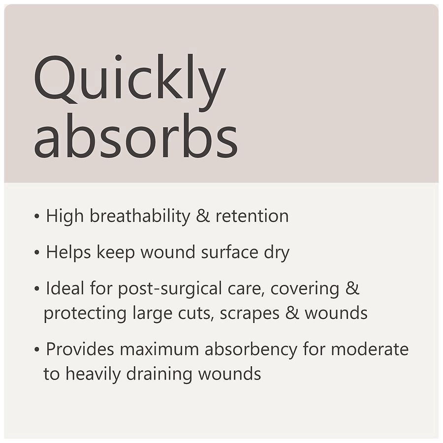 slide 3 of 5, Walgreens Super Absorbent Wound Pad Super Soft 4'''x4'', 10 ct