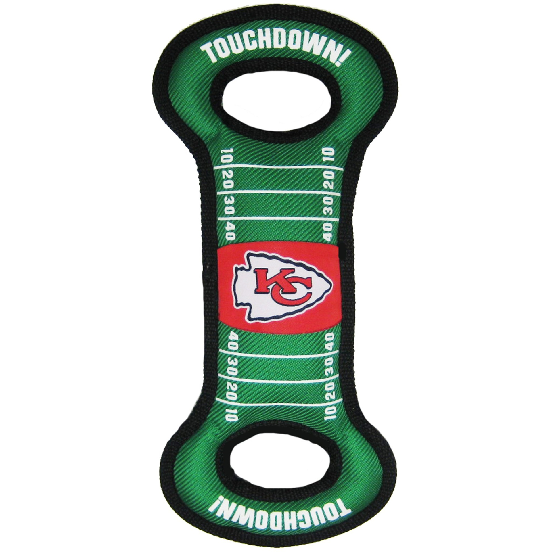 slide 1 of 1, Pets First Kansas City Chiefs NFL Field Tug Dog Toy, LG