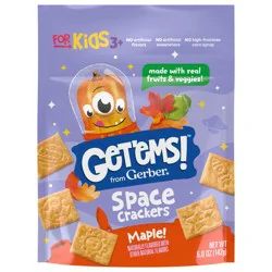 Gerber Get'ems! Maple Space Crackers, Kids Snack Made with Real Veggies & Fruits, Iron & Vitamin E