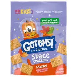 Gerber Get'ems! Maple Space Crackers, Kids Snack Made with Real Veggies & Fruits, Iron & Vitamin E