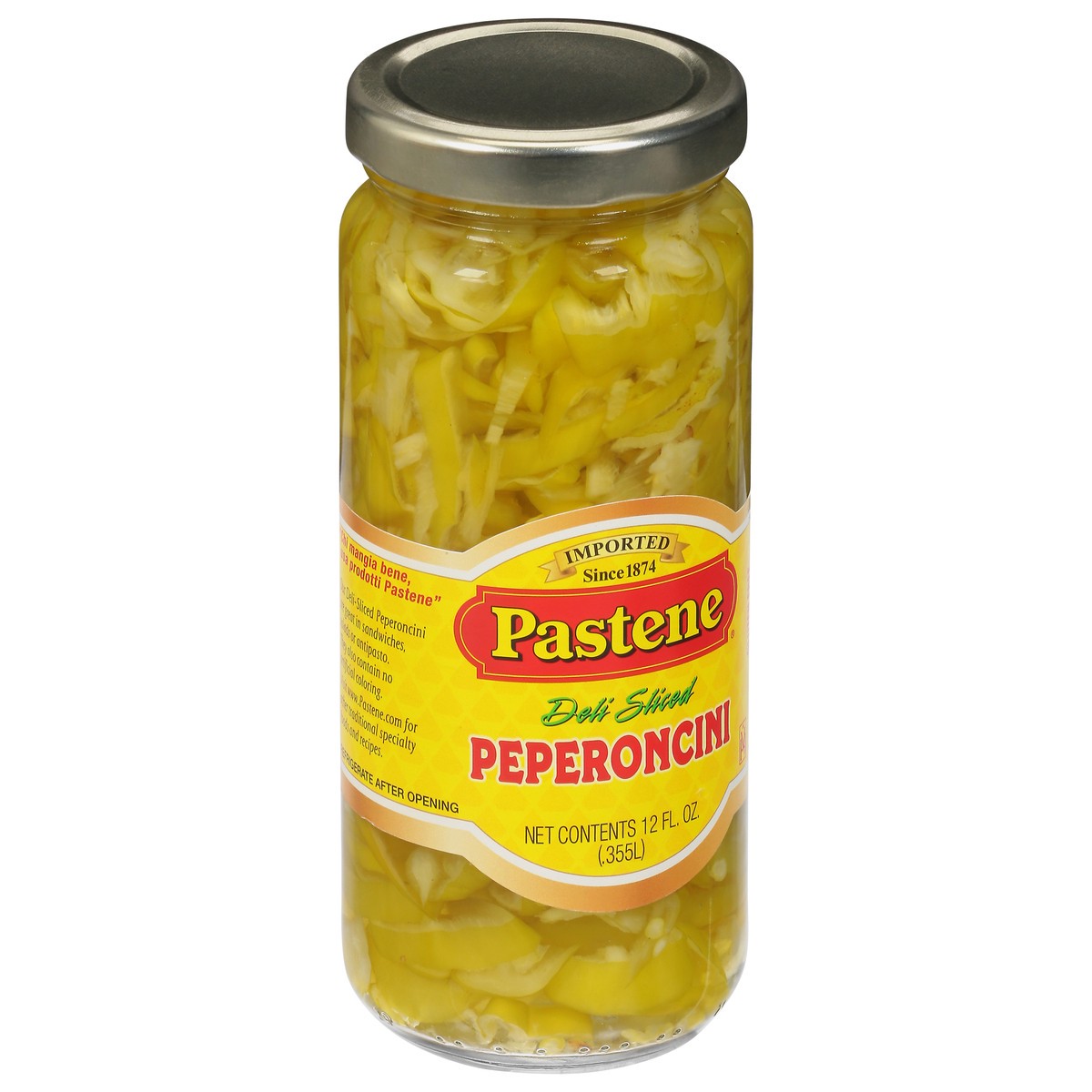 slide 7 of 11, Pastene Deli Sliced Peperoncini Pickles 12 fl oz, 12 fl oz