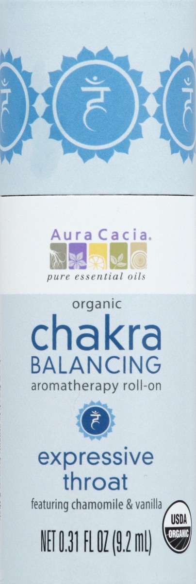 slide 2 of 2, Aura Cacia Chakra Balancing Expressive Throat Roll On, 0.31 fl oz