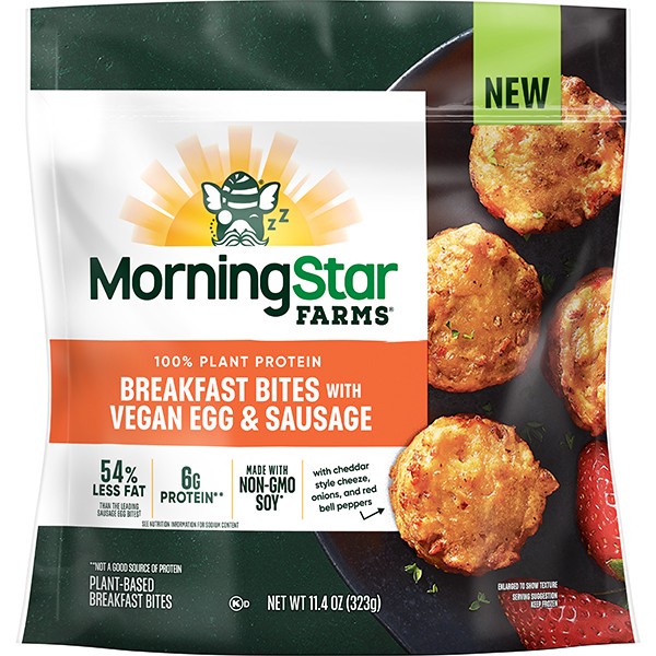 slide 1 of 5, MorningStar Farms Veggie Breakfast Bites with Vegan Egg and Sauage, Vegan Meat, 11.4oz, 11.4 oz