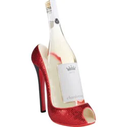 Wild Eye Designs Red Glitter High Heel Wine Bottle Holder