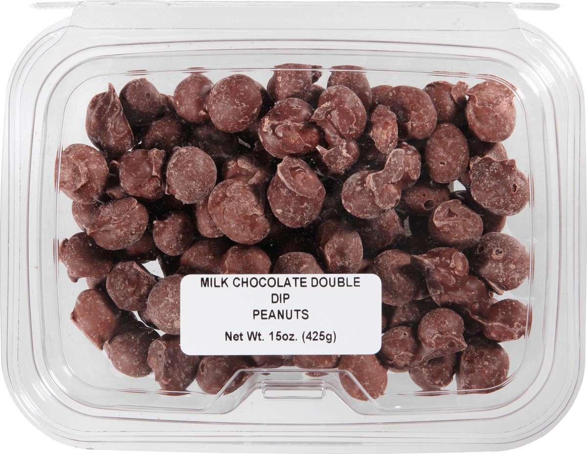 slide 7 of 9, JLM Manufacturing Double Dip Milk Chocolate Peanuts 15 oz, 15 oz
