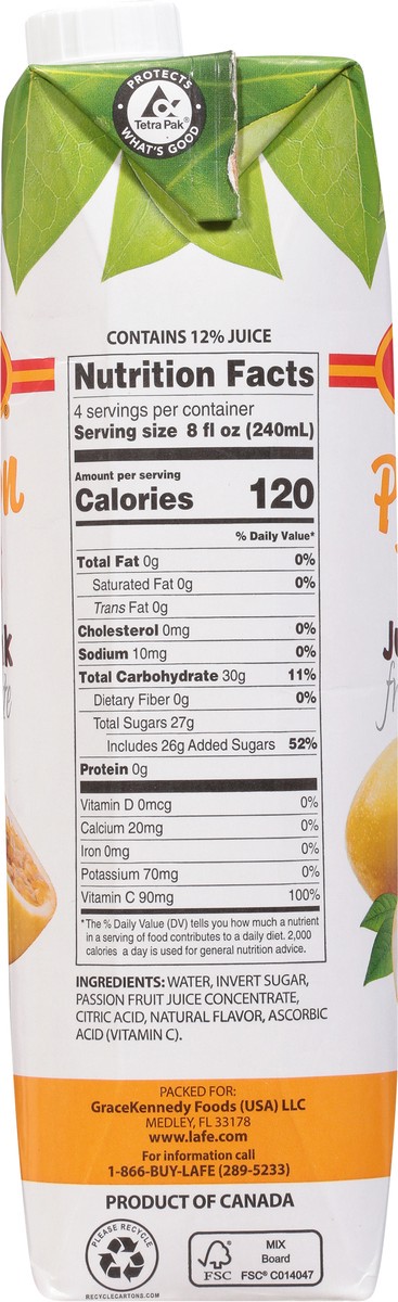 slide 2 of 13, La Fe Passion Fruit Juice Drink from Concentrate - 33.8 fl oz, 33.8 fl oz