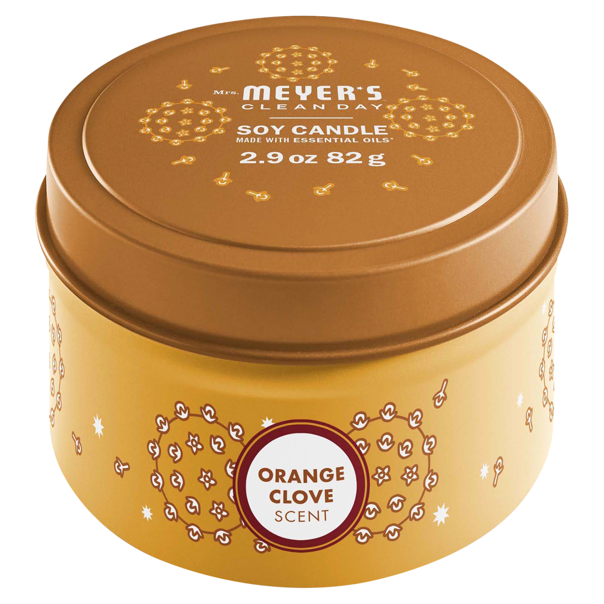 slide 1 of 1, Mrs. Meyer's Clean Day Orange Clove Soy Candle, 2.9 oz