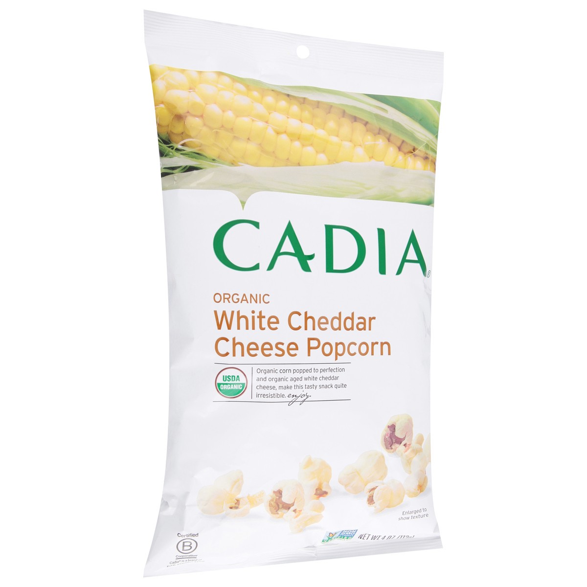 slide 5 of 12, Cadia Organic White Cheddar Cheese Popcorn 4 oz, 4 oz