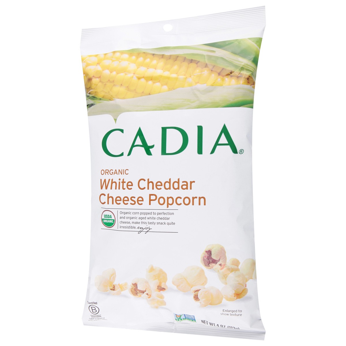 slide 10 of 12, Cadia Organic White Cheddar Cheese Popcorn 4 oz, 4 oz
