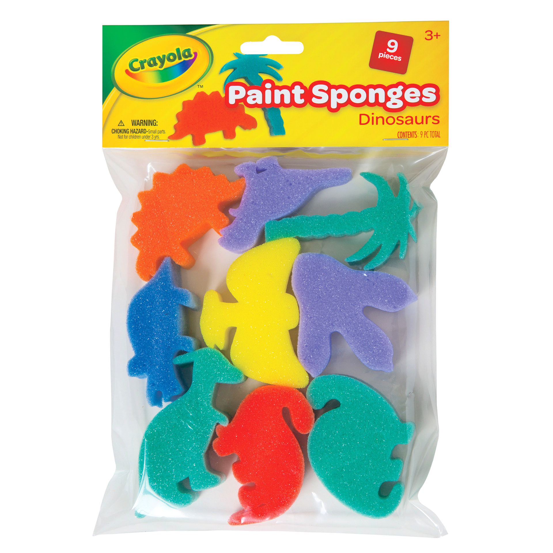 slide 1 of 3, Crayola Dinosaur Paint Spongess, Assorted Colors, 1 ct