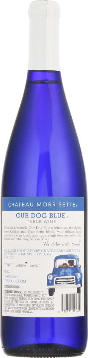 slide 3 of 12, Chateau Morrisette Our Dog Blue Table Wine 750 ml, 750 ml