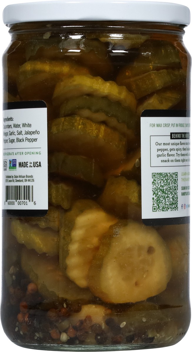 slide 4 of 9, Randy's Artisanal Pepper & Garlic Black Pepper Pickle Chips 24 fl oz, 24 fl oz