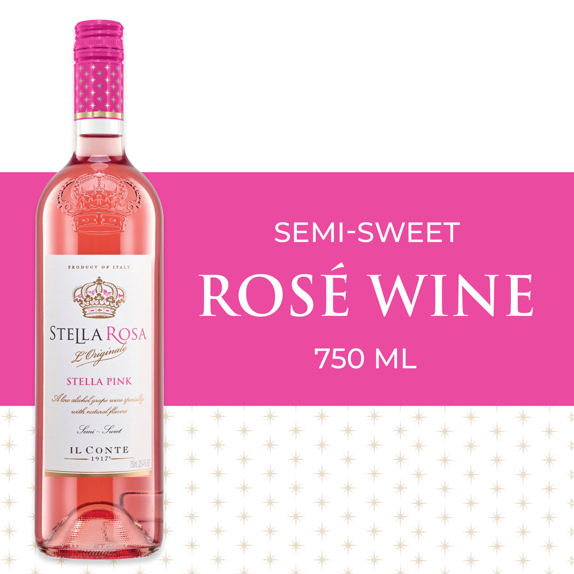 slide 1 of 9, Stella Rosa Stella Pink Semi-Sweet Rose Wine 750 ml, 750 ml