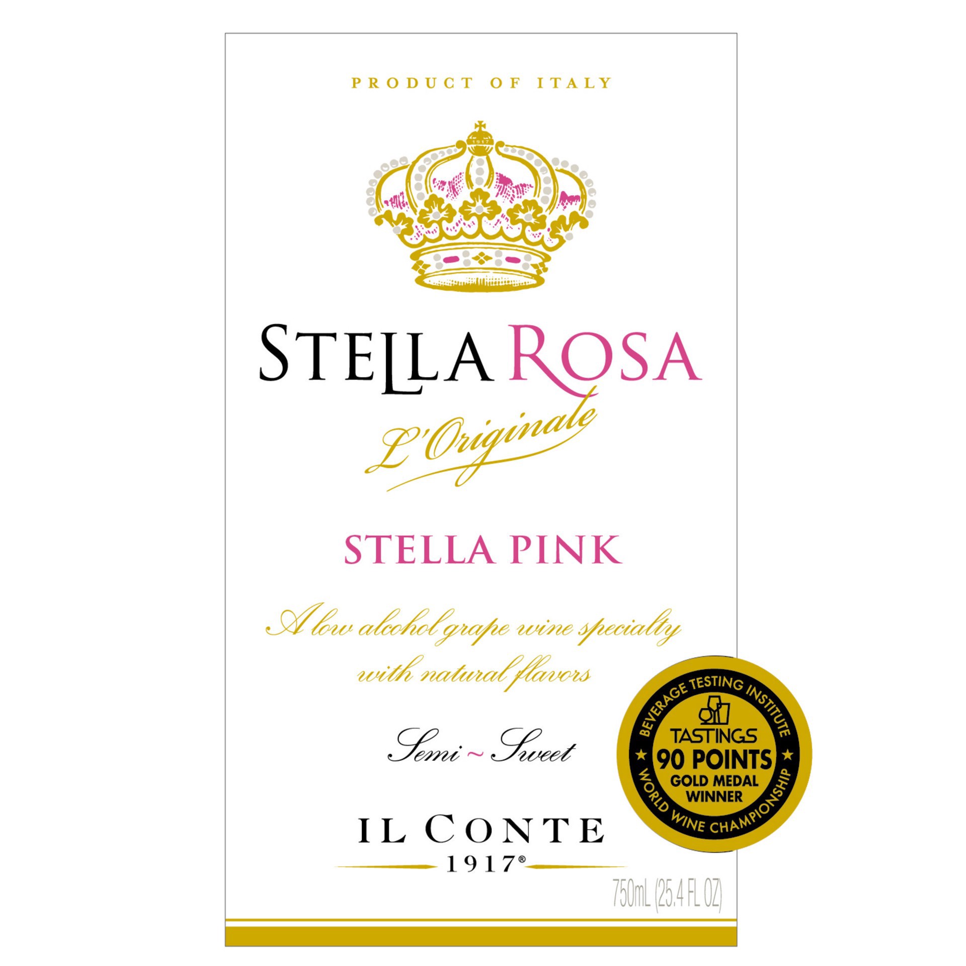 slide 7 of 9, Stella Rosa Semi-Sweet Stella Pink Wine 25.4 fl oz, 750 ml