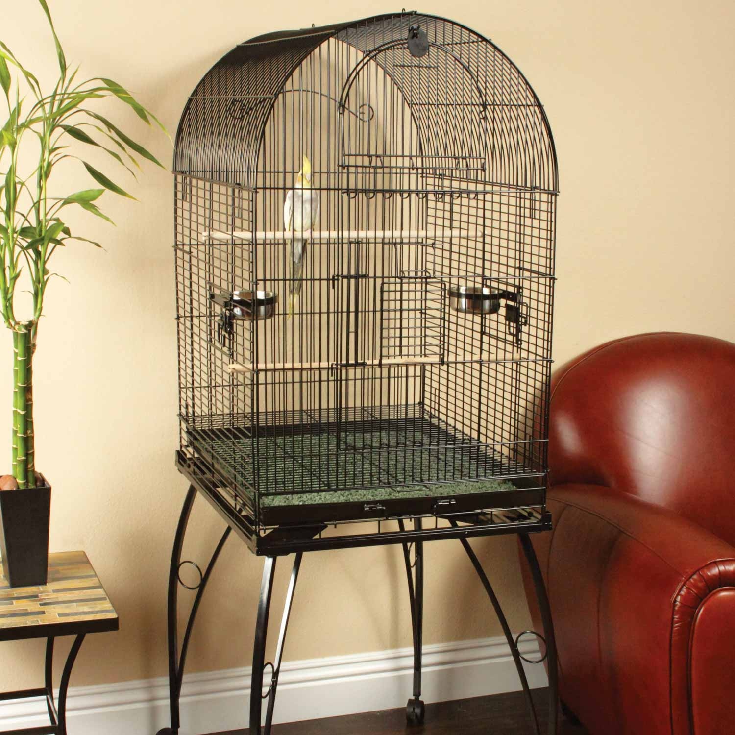 slide 1 of 1, You & Me Cockatiel Large Standing Cage, 34 in