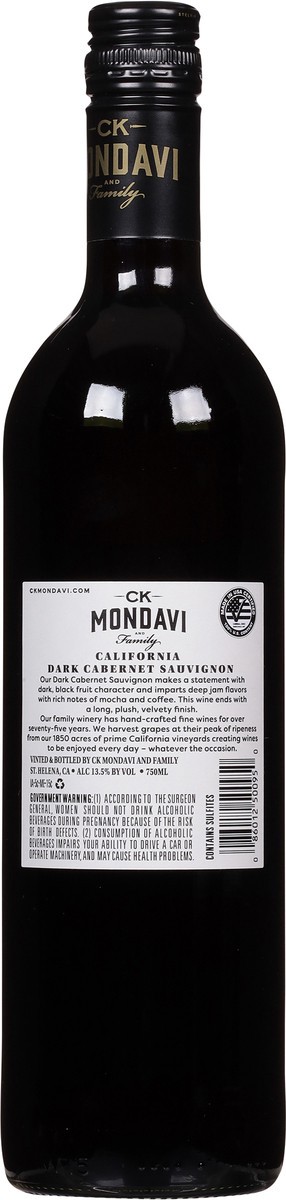 slide 9 of 10, CK Mondavi and Family California Dark Mocha & Blackberry Cabernet Sauvignon 750 ml, 750 ml
