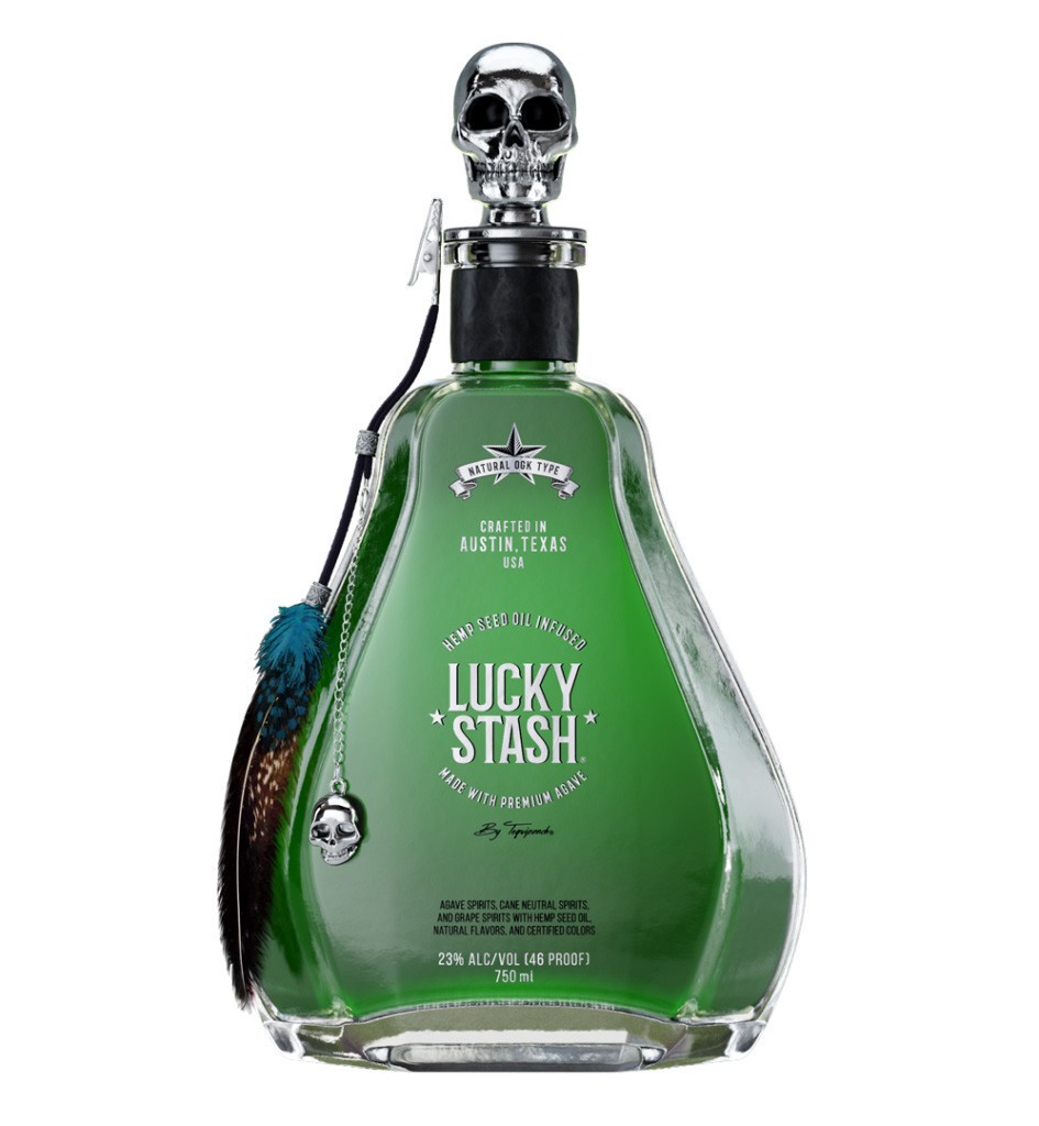 slide 1 of 1, Lucky Stash Hemp Infused Tequila Liqueur, 750 ml