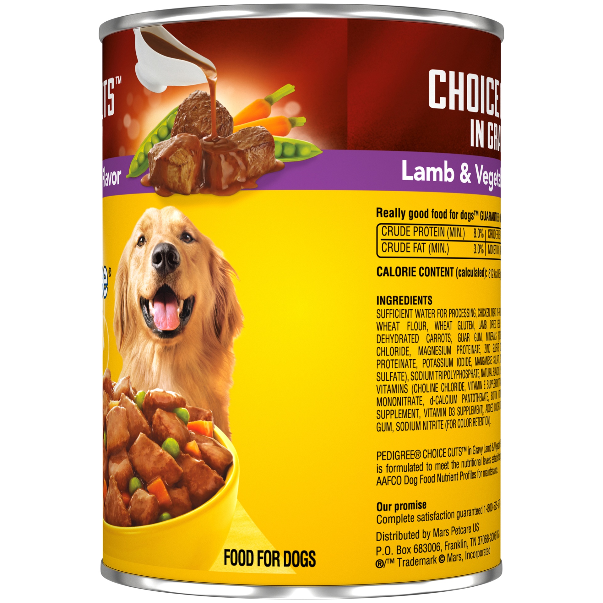 slide 3 of 7, Pedigree Choice Cuts Food For Dogs With Lamb & Vegetables In Gravy, 22 oz