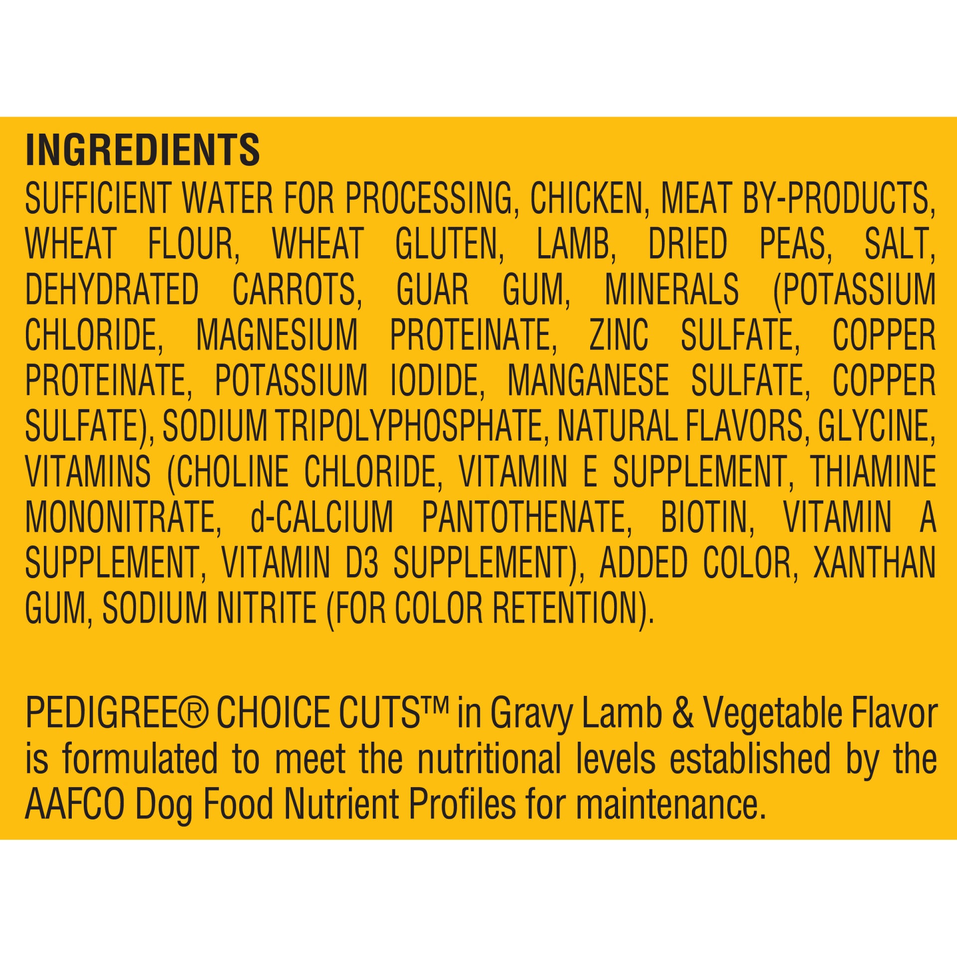 slide 6 of 7, Pedigree Choice Cuts Food For Dogs With Lamb & Vegetables In Gravy, 22 oz