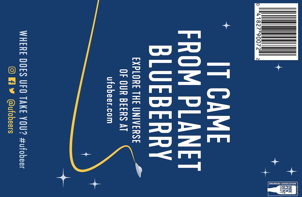 slide 5 of 7, UFO Beer Company Beer, Maine Blueberry, 6 pk