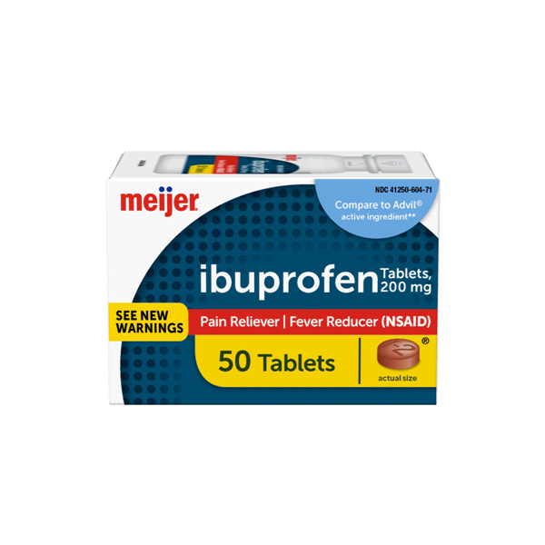 slide 1 of 1, Meijer Ibuprofen 200MG, 50 ct