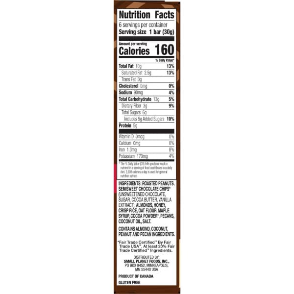 slide 10 of 13, LÄRABAR Trail Mix Bars, Dark Chocolate Peanut, Gluten Free Baked Nut Bar, 6 Count, 6.36 oz, 6 ct; 6.36 oz