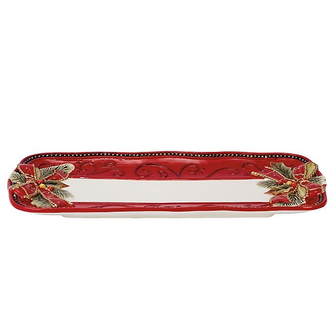 slide 2 of 2, Fitz and Floyd Damask Holiday Bread Tray, 1 ct