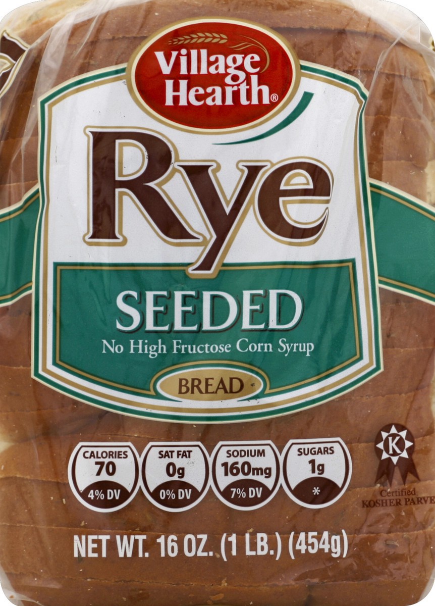 slide 4 of 6, Village Hearth Seeded Rye Bread 16 oz, 16 oz