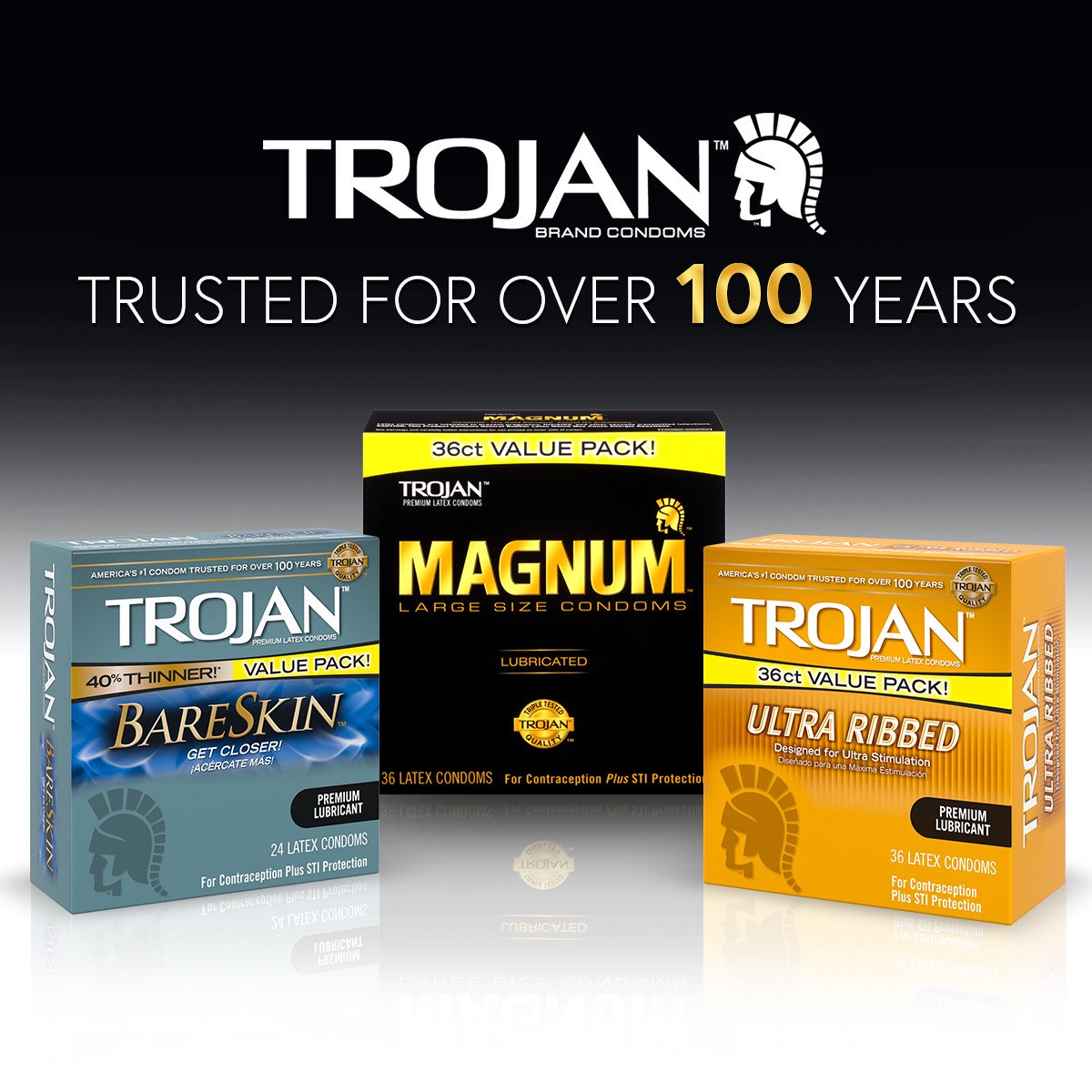 slide 4 of 5, Trojan Sensitivity Variety Pack Lubricated Condoms - 10 Count, 10 ct