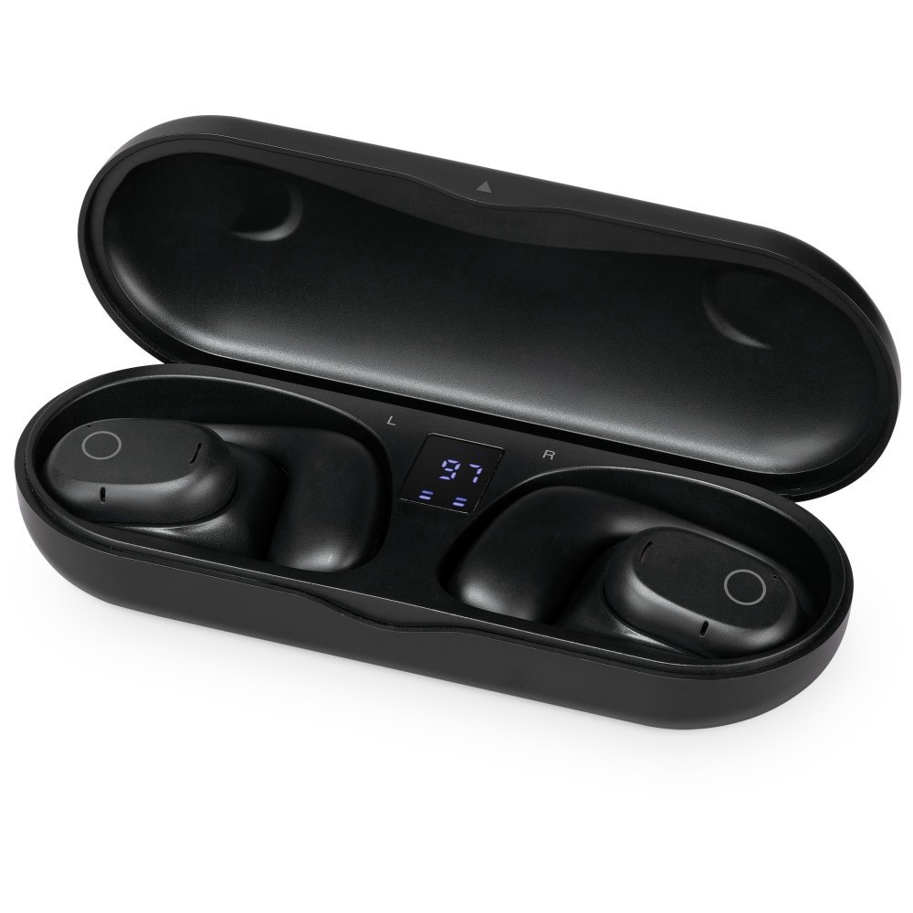 slide 2 of 2, Ilive Clear Truly Wireless Open Ear Earbuds - Black, 1 ct