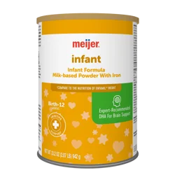 Meijer Infant Formula Milk-Based Powder With Iron; Provides Complete Nutrition; Dha For Brain Support; Dual Prebiotics For Immune Support, 33.2oz