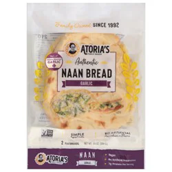 Atoria's Family Bakery Garlic Naan Bread - 2 Each