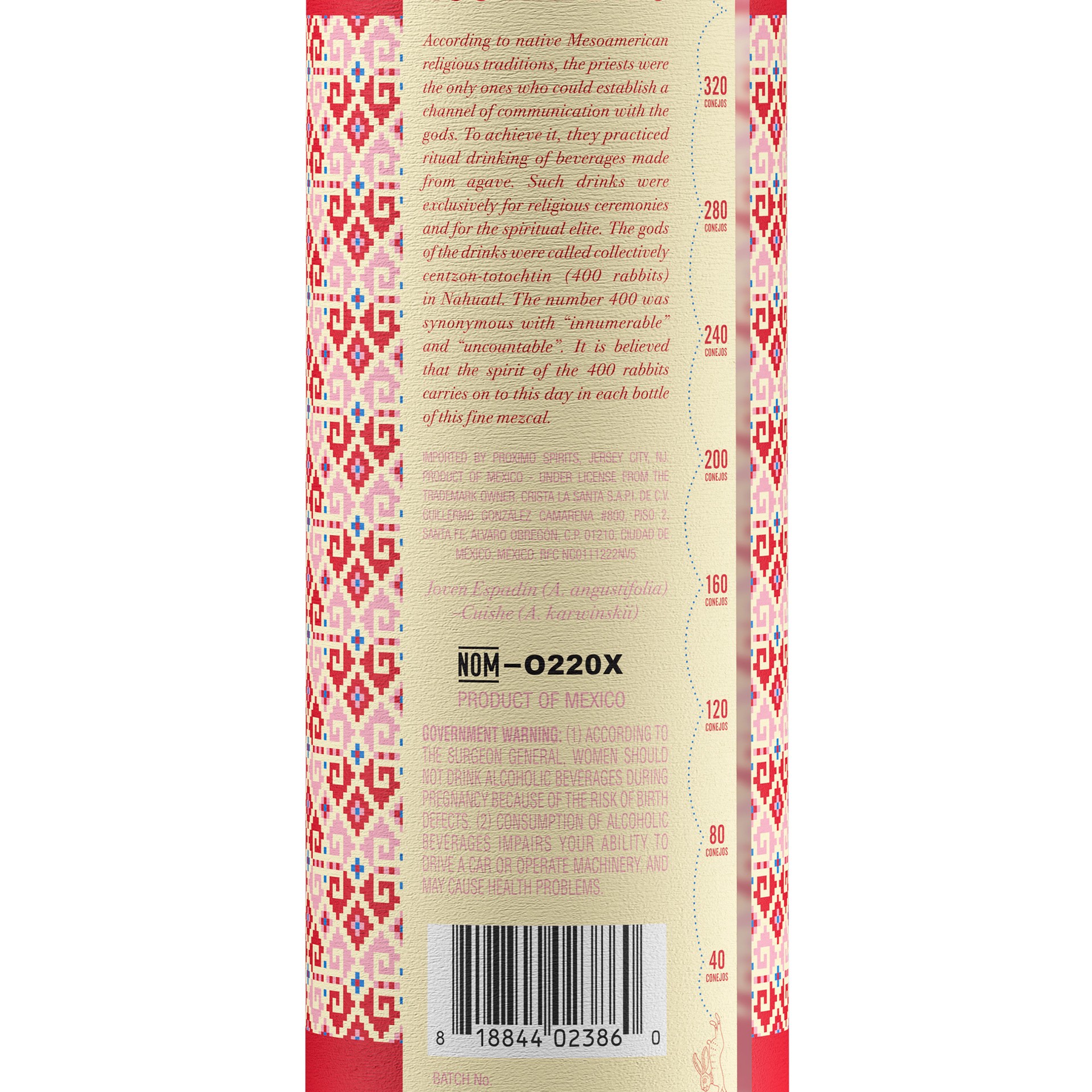 slide 2 of 10, 400 Conejos Cuishe Mezcal Joven 80 Proof (750 ml), 750 ml