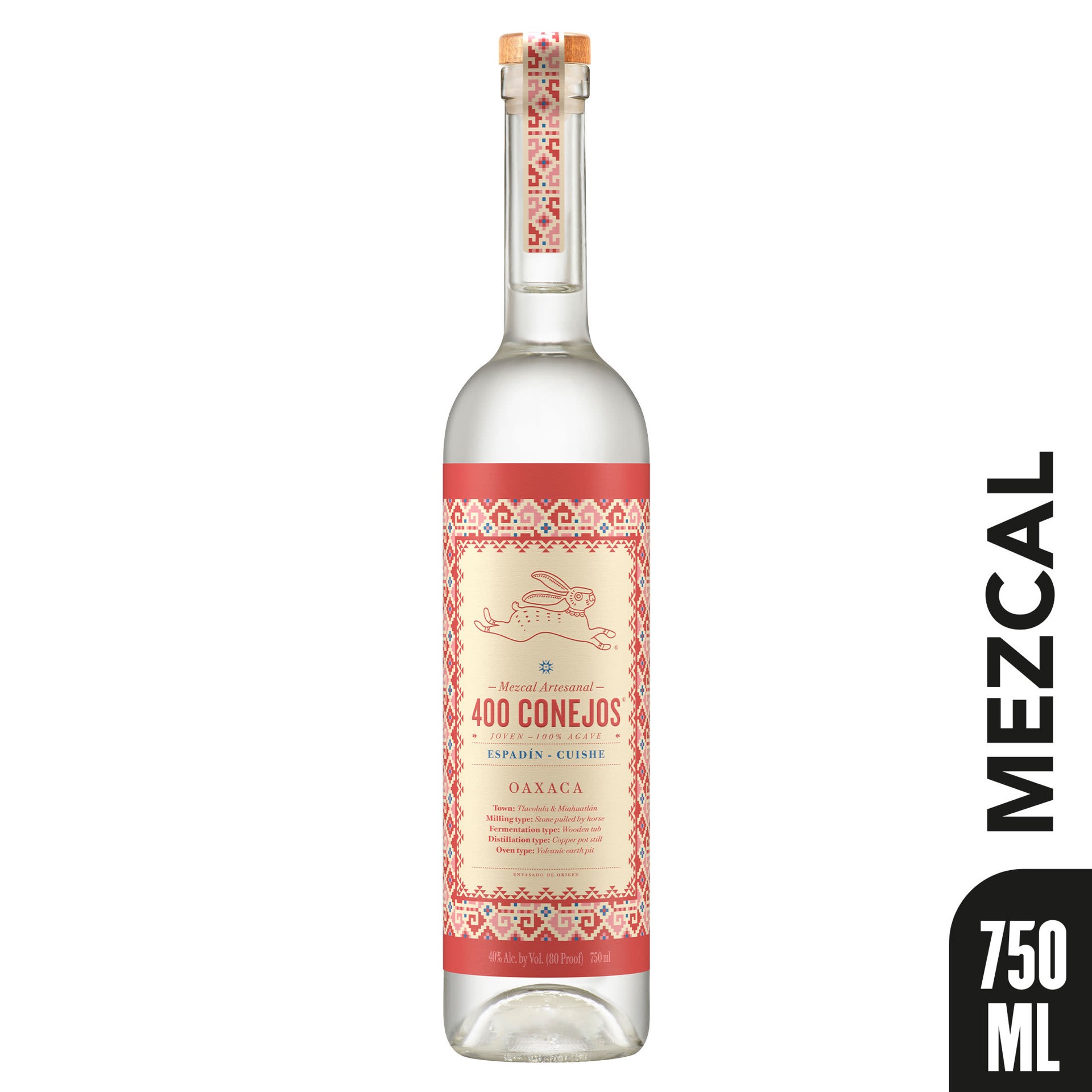 slide 5 of 10, 400 Conejos Cuishe Mezcal Joven 80 Proof (750 ml), 750 ml