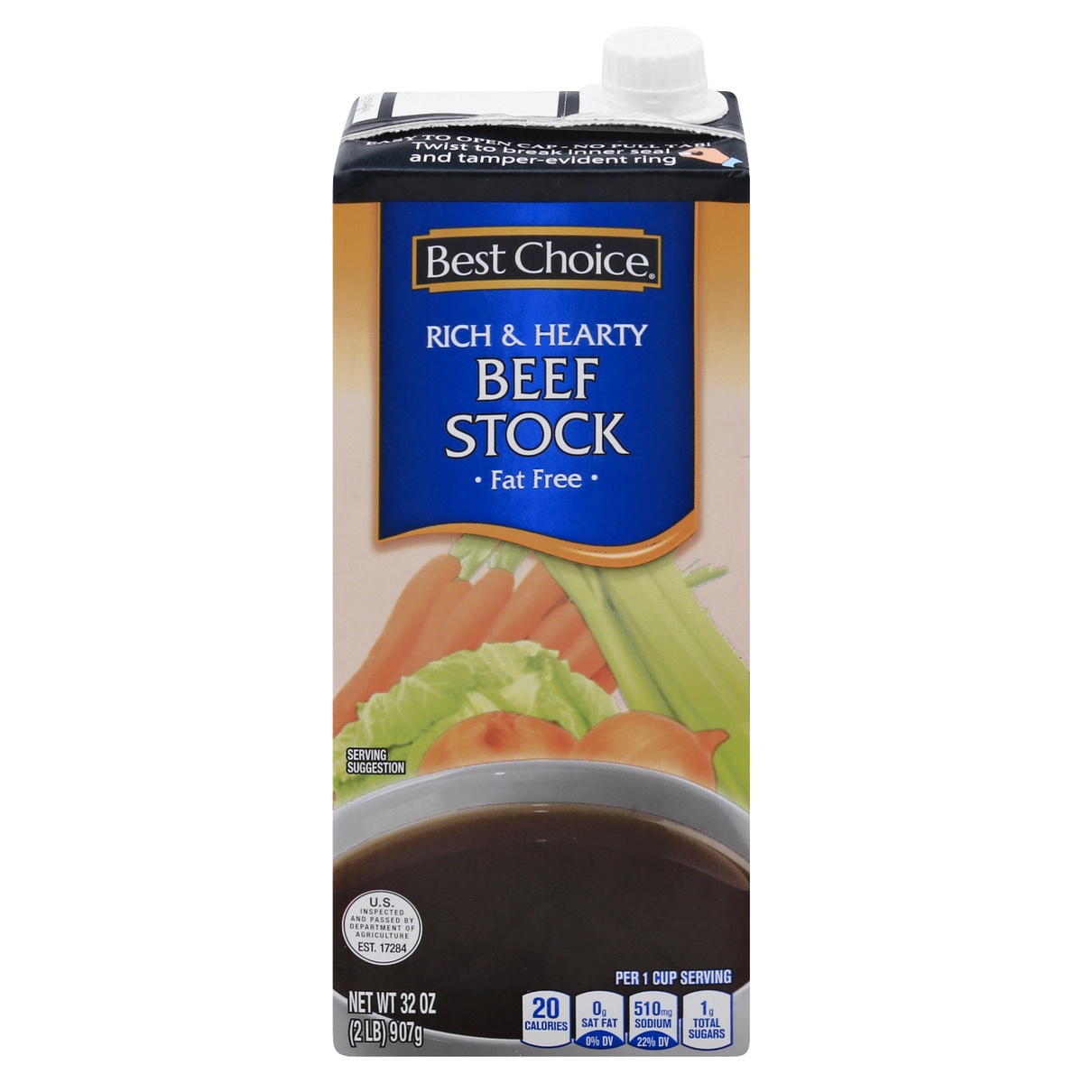 slide 1 of 1, Best Choice Rich & Hearty Beef Stock, 32 oz