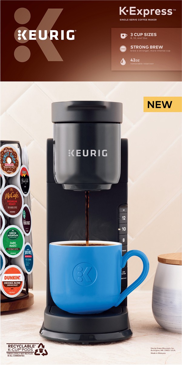 slide 2 of 7, Keurig K-Express Single Serve K-Cup Pod Coffee Maker, Black, 1 ct