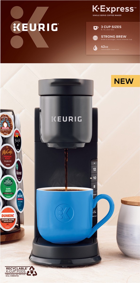 slide 7 of 7, Keurig K-Express Single Serve K-Cup Pod Coffee Maker, Black, 1 ct