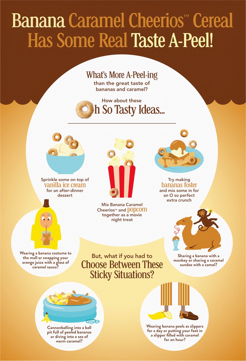 slide 12 of 14, Cheerios Banana Caramel Cheerios Gluten Free, Made with Whole Grain Oats, Limited Edition, 10.9 oz, 10.9 oz