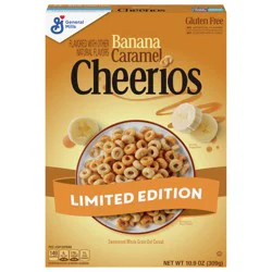 Banana Caramel Cheerios Gluten Free, Made with Whole Grain Oats, Limited Edition, 10.9 oz