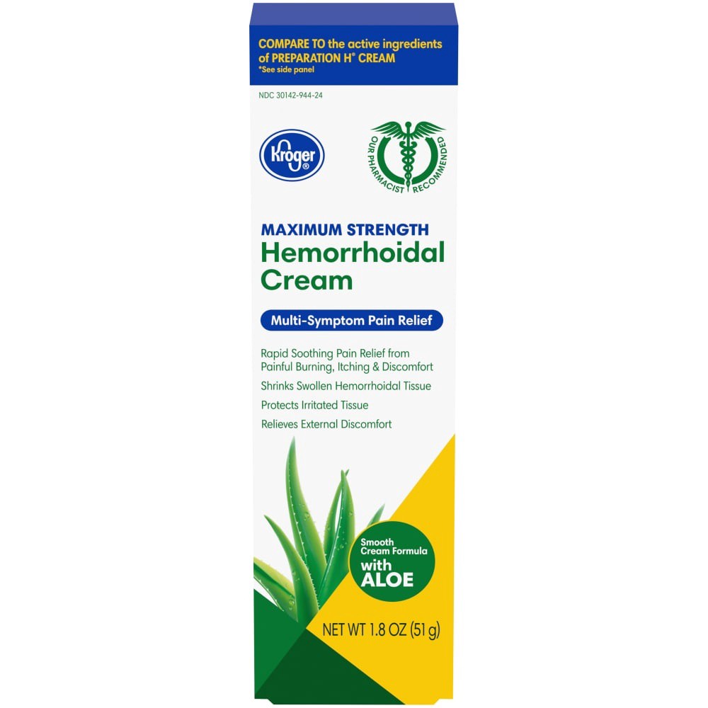slide 2 of 3, Kroger Hemorrhoidal Cream, 1.8 oz