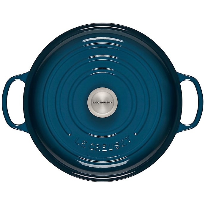 Le Creuset Signature Cast Iron Covered Braiser Deep Teal 3.5 qt Shipt