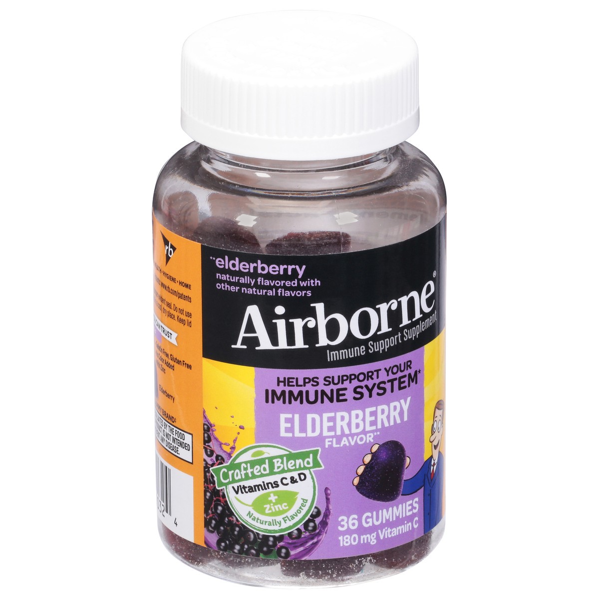 slide 4 of 9, Airborne Elderberry Gummies, 42 ct