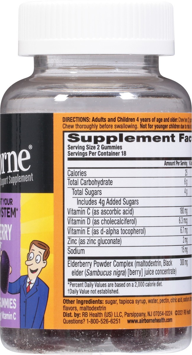 slide 3 of 9, Airborne Elderberry Gummies, 42 ct