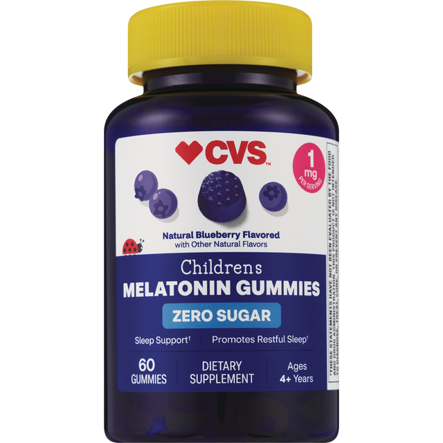 slide 1 of 1, Cvs Health Zero Sugar Children's Melatonin 1 Mg, 60 Ct, 60 ct