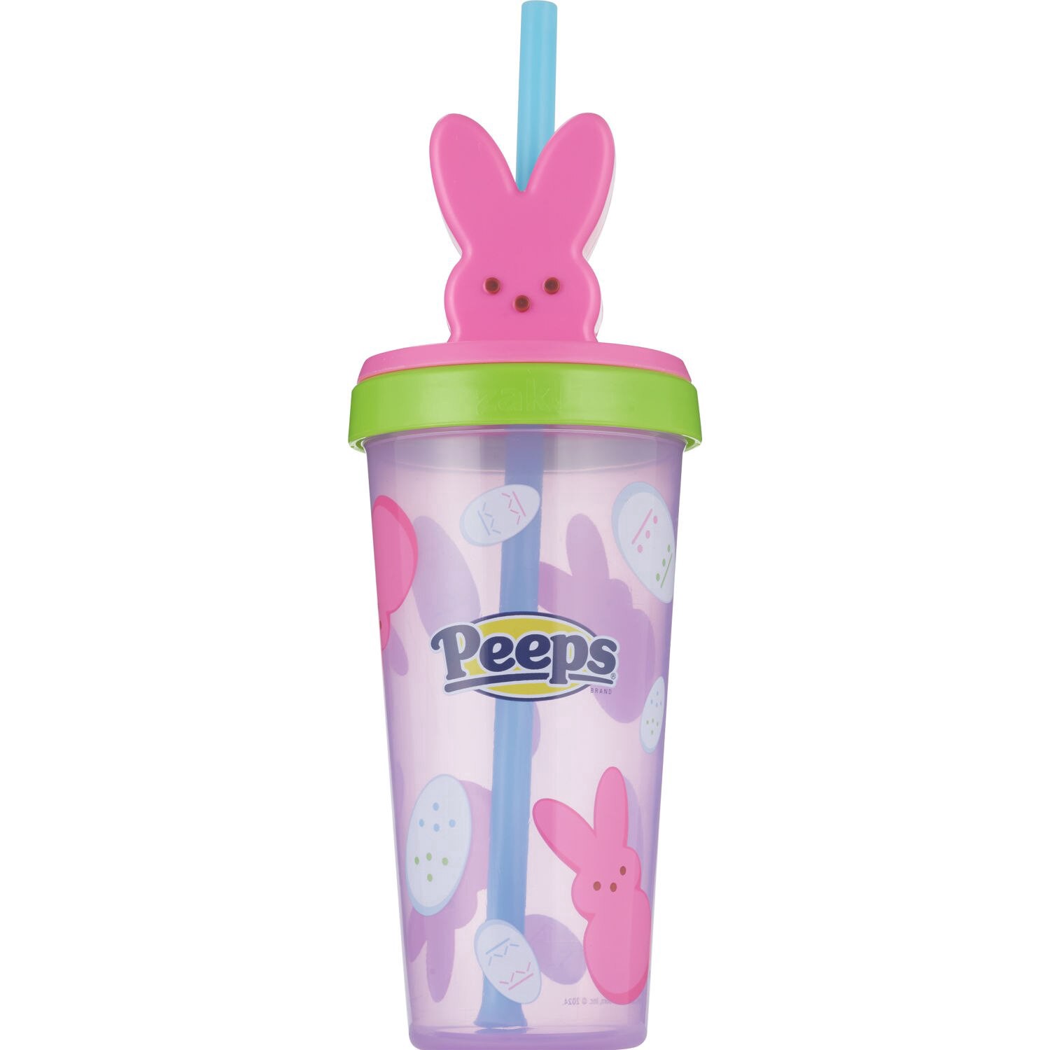 slide 6 of 9, Zak! Sculpted Peeps Super Sippers Tumbler, Assorted Colors, 18 Oz, 1 ct